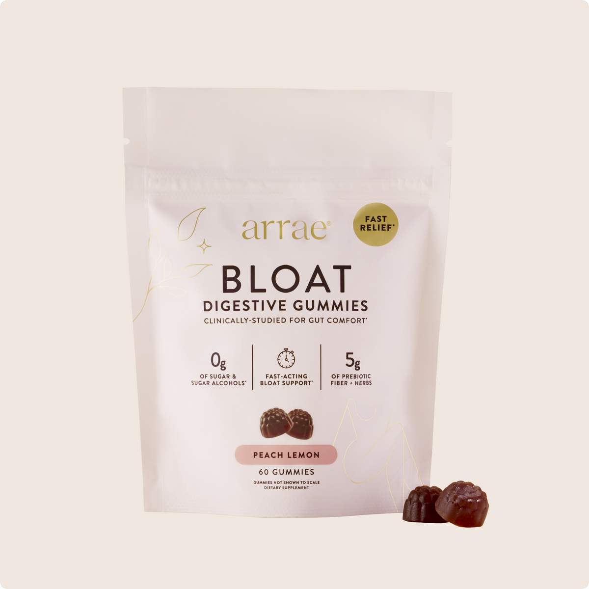 Image Bloat Gummies Peach Lemon