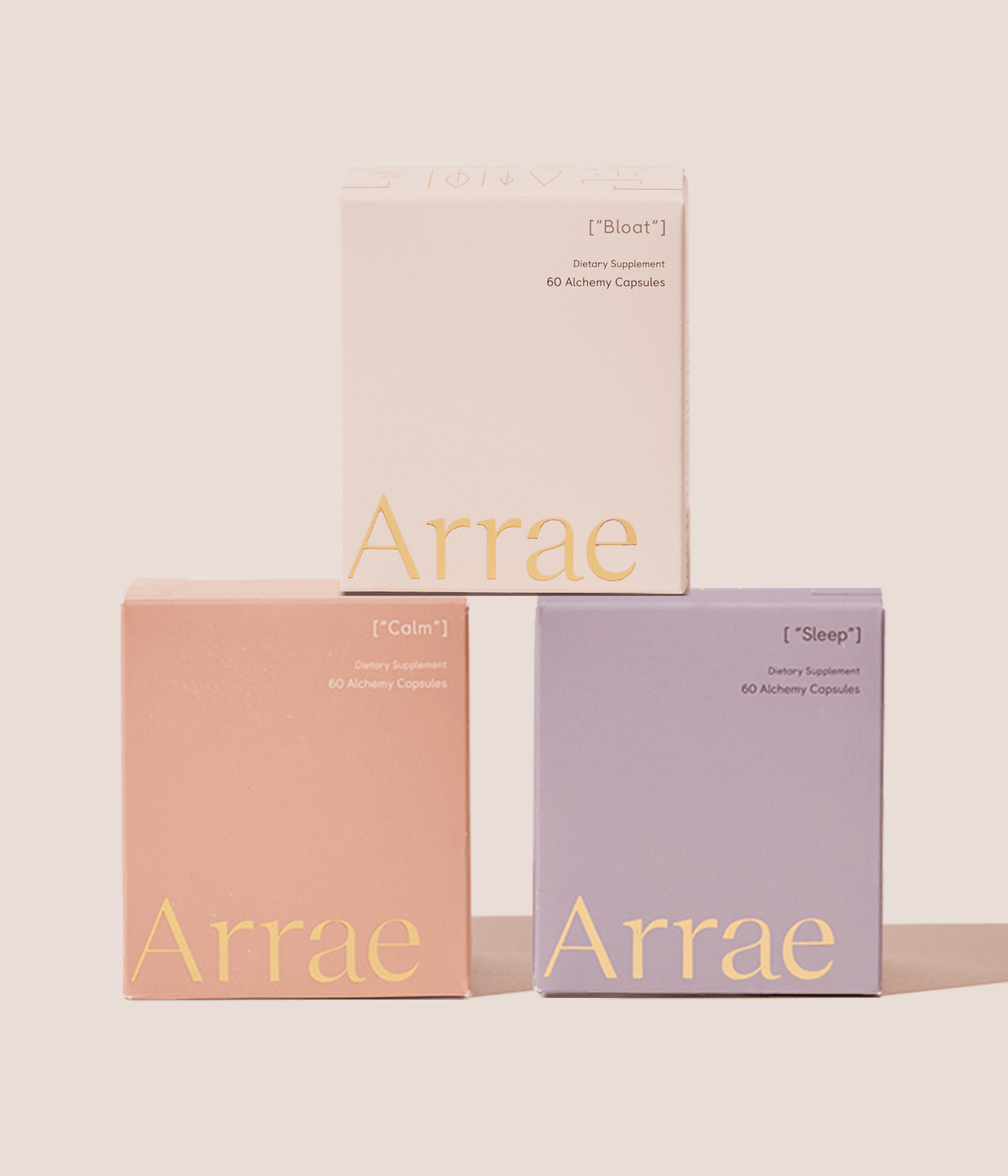 Arrae Bloat, Calm & Sleep boxes