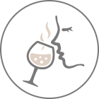 Smelling wine glass graphic