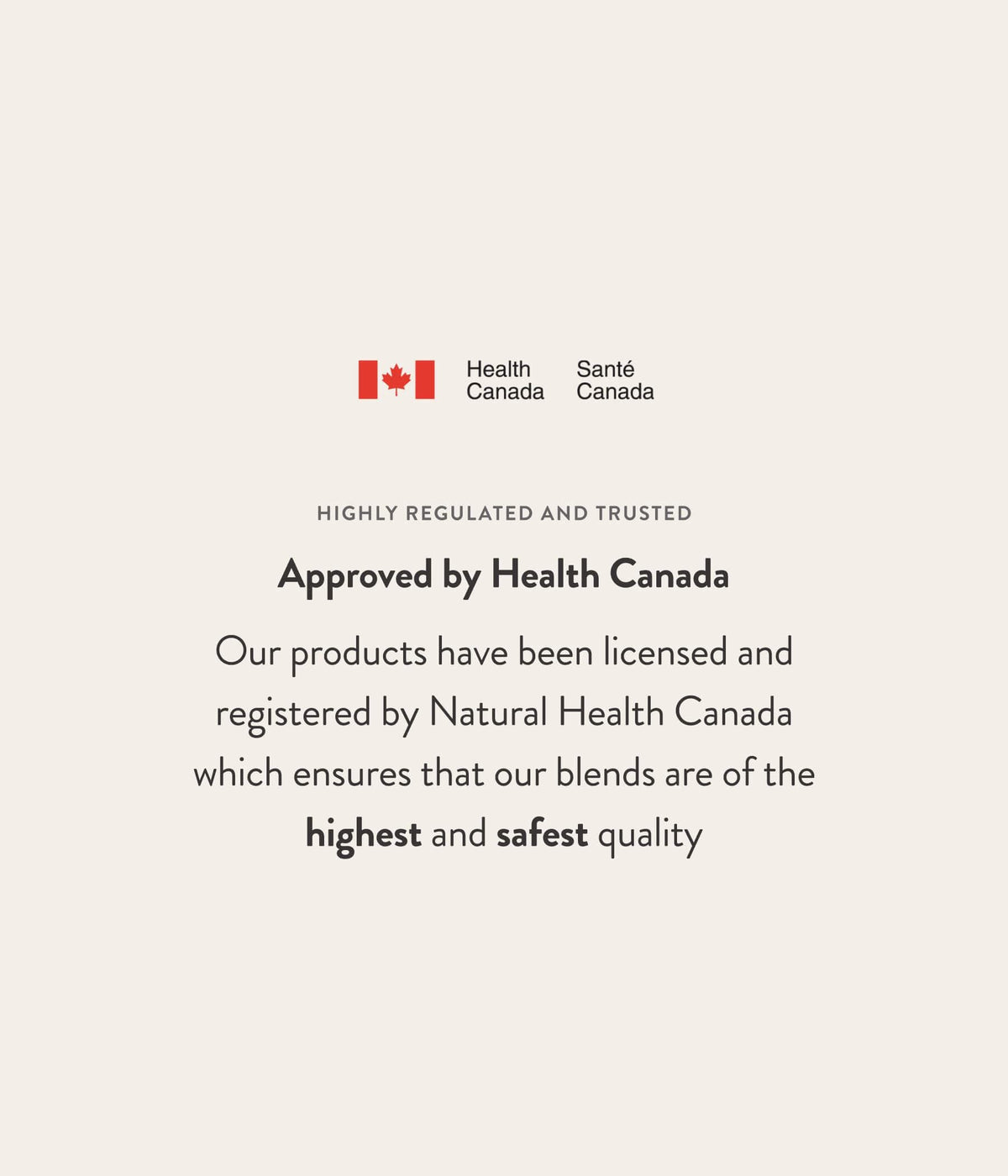 Approved by Health Canada